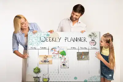 Printed Cork Board Cactus weekly planner