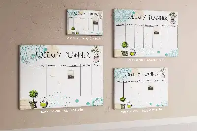 Cactus Weekly Planner Printed Cork Board
