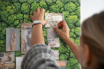 Forest from a bird's eye view printed cork memo board