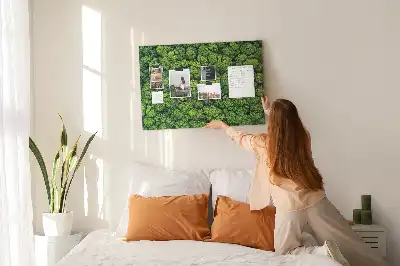Forest from a bird's eye view printed cork memo board