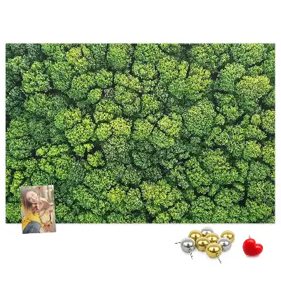 Forest from a bird's eye view printed cork memo board