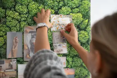 Forest from a bird's eye view printed cork memo board
