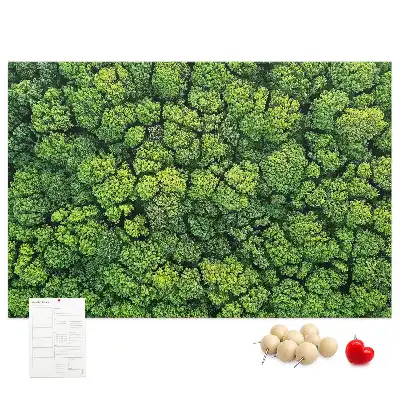 Forest from a bird's eye view printed cork memo board