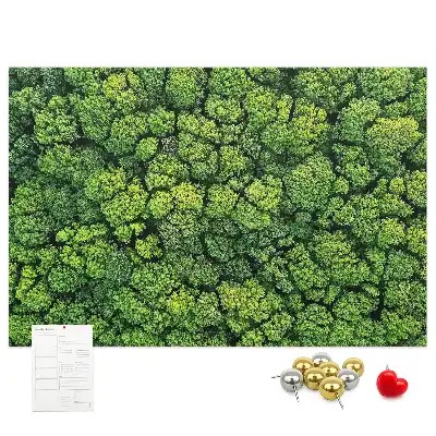 Forest from a bird's eye view printed cork memo board