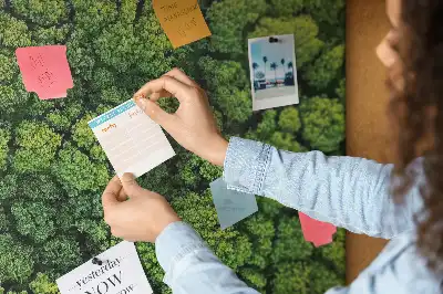 Forest from a bird's eye view printed cork memo board