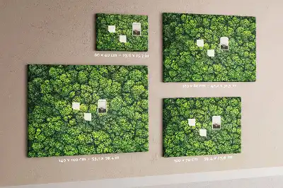 Forest from a bird's eye view printed cork memo board