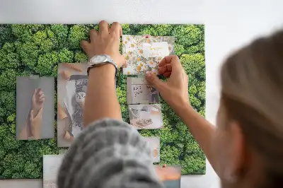 Forest from a bird's eye view printed cork memo board