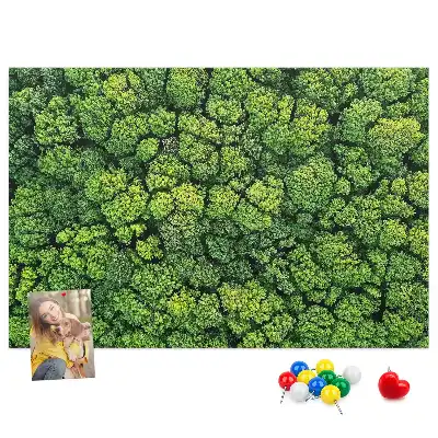 Forest from a bird's eye view printed cork memo board