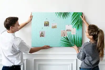 Palm printed cork board