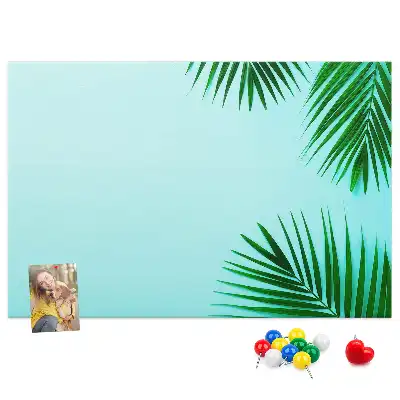 Palm printed cork board