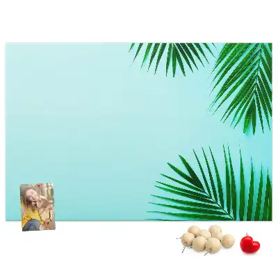 Palm printed cork board