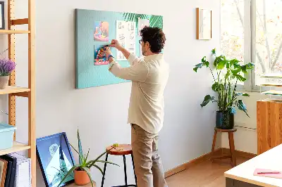 Palm printed cork board