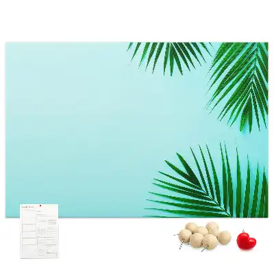 Palm printed cork board