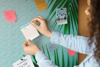 Palm printed cork board