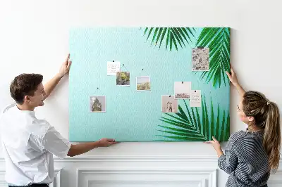 Palm printed cork board