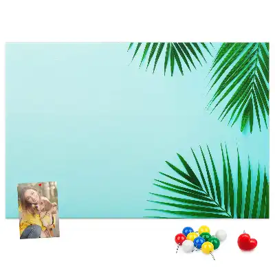 Palm printed cork board
