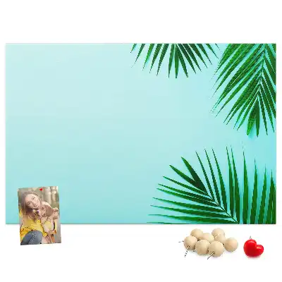 Palm printed cork board
