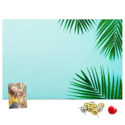 Palm printed cork board