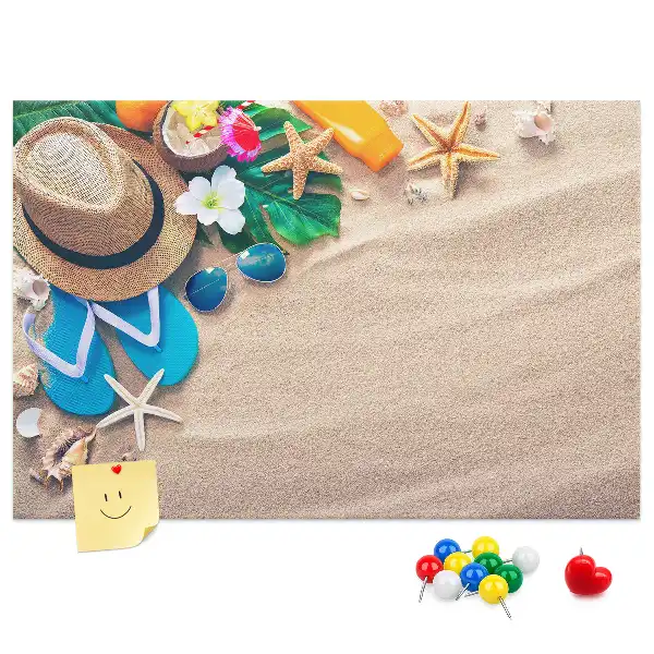 Printed Cork Memo Board Exotic summer