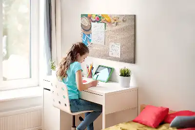 Printed Cork Memo Board Exotic summer