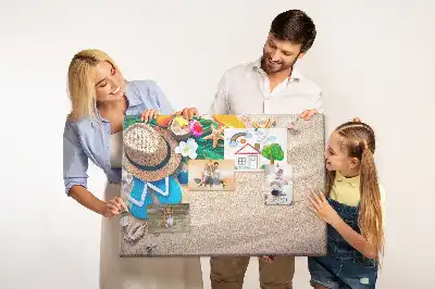 Printed Cork Memo Board Exotic summer