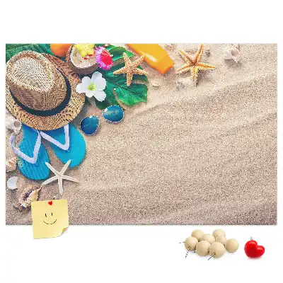 Printed Cork Memo Board Exotic summer