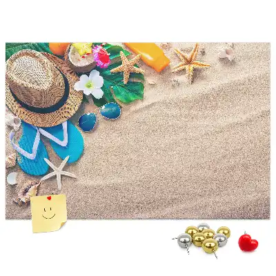 Printed Cork Memo Board Exotic summer
