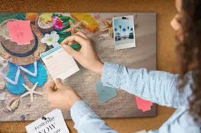 Printed Cork Memo Board Exotic summer