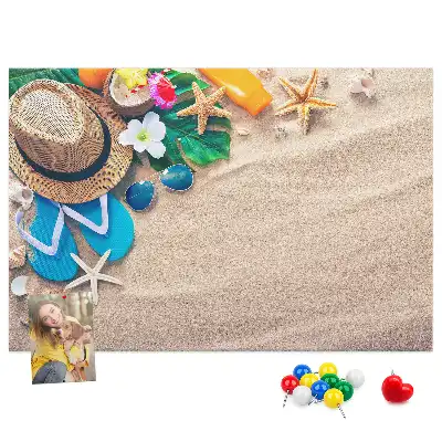 Printed Cork Memo Board Exotic summer