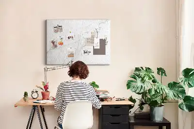 Decorative marble cork memo board
