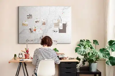 Cork memo board Decorative marble