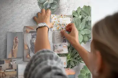 Printed Cork Board with Decorative Plants