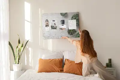 Printed Cork Board with Decorative Plants