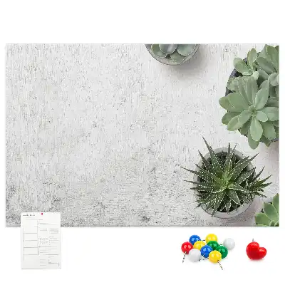 Printed Cork Board with Decorative Plants