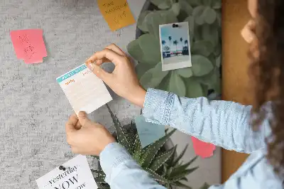 Printed Cork Board with Decorative Plants