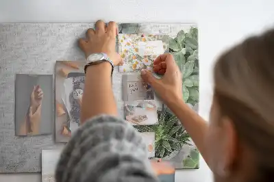 Printed Cork Board with Decorative Plants