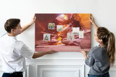Printed Cork Memo Board Antelope Canyon