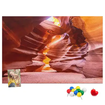 Printed Cork Memo Board Antelope Canyon