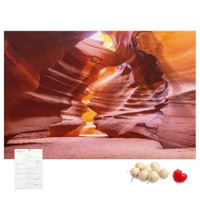 Printed Cork Memo Board Antelope Canyon