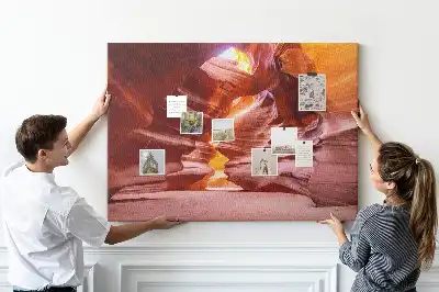 Printed Cork Memo Board Antelope Canyon