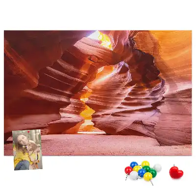 Printed Cork Memo Board Antelope Canyon