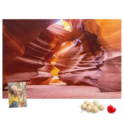 Printed Cork Memo Board Antelope Canyon