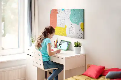 Abstract POP art cork memo board