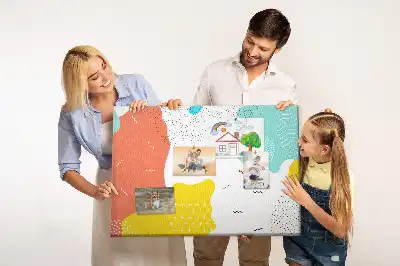 Abstract POP art cork memo board