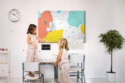 Abstract POP art cork memo board