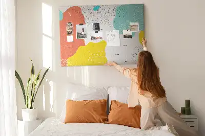 Abstract POP art cork memo board