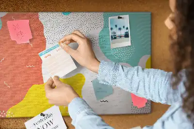 Abstract POP art cork memo board