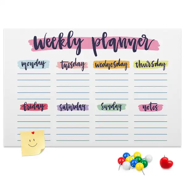Printed Cork Board Handwritten planner