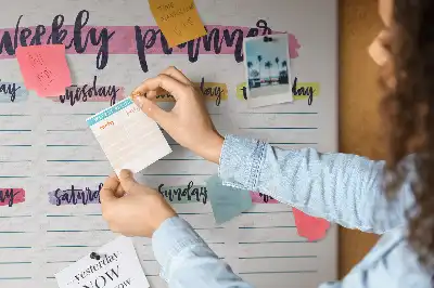 Printed Cork Board Handwritten planner