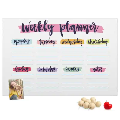 Printed Cork Board Handwritten planner